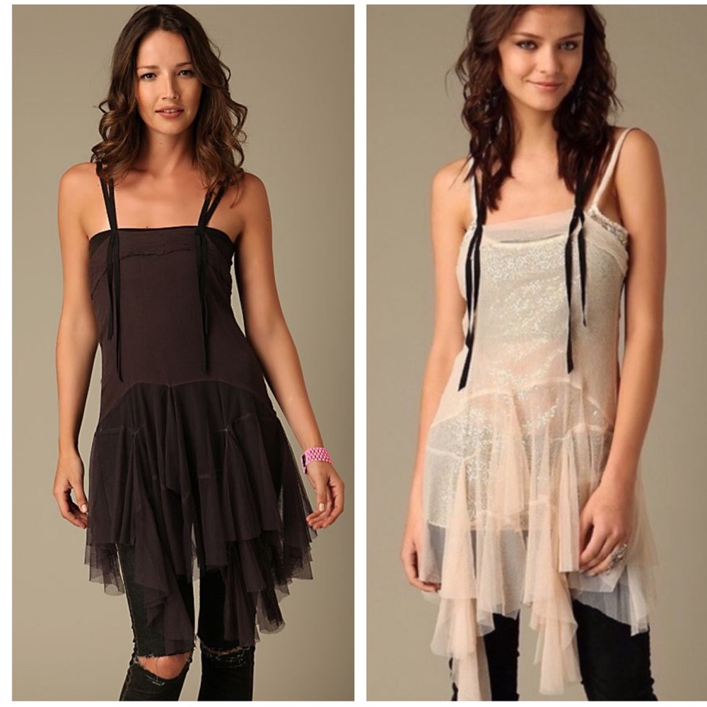 *ISO* Free People Sheer Mesh Ballerina Slip